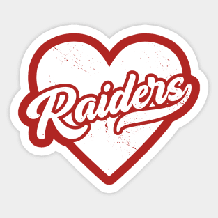 Vintage Raiders School Spirit // High School Football Mascot // Go Raiders Sticker